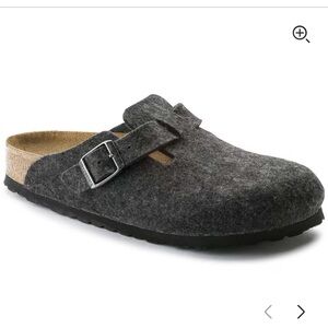 Birkenstock Boston Wool Felt Anthracite Clogs